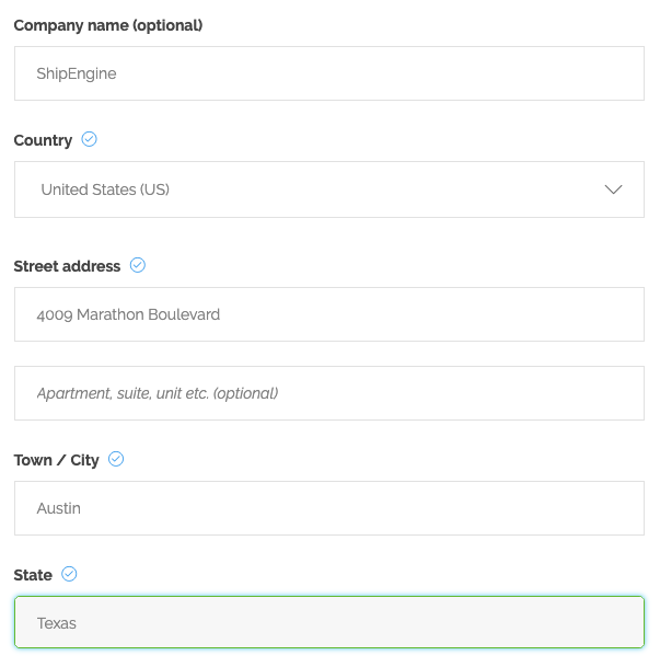 ShipEngine Address Verification Form