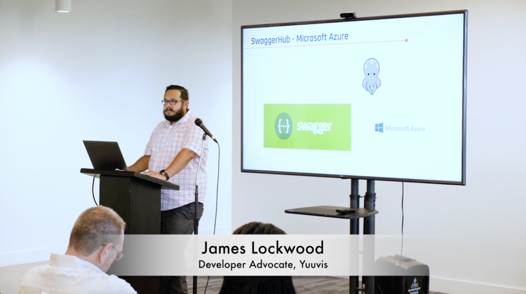 James Lockwood, Developer Advocate at Yuuvis presenting on How to Test in Different Coding Languages