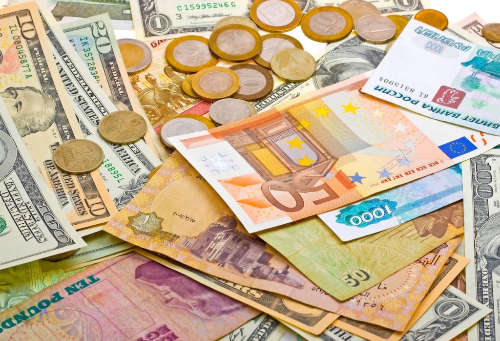 Global Currency: US Dollars, Euros, Rubles, Pesos
